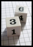 Dice : Dice - 6D - Numeral dice Black on White - Ebay Aug 2013